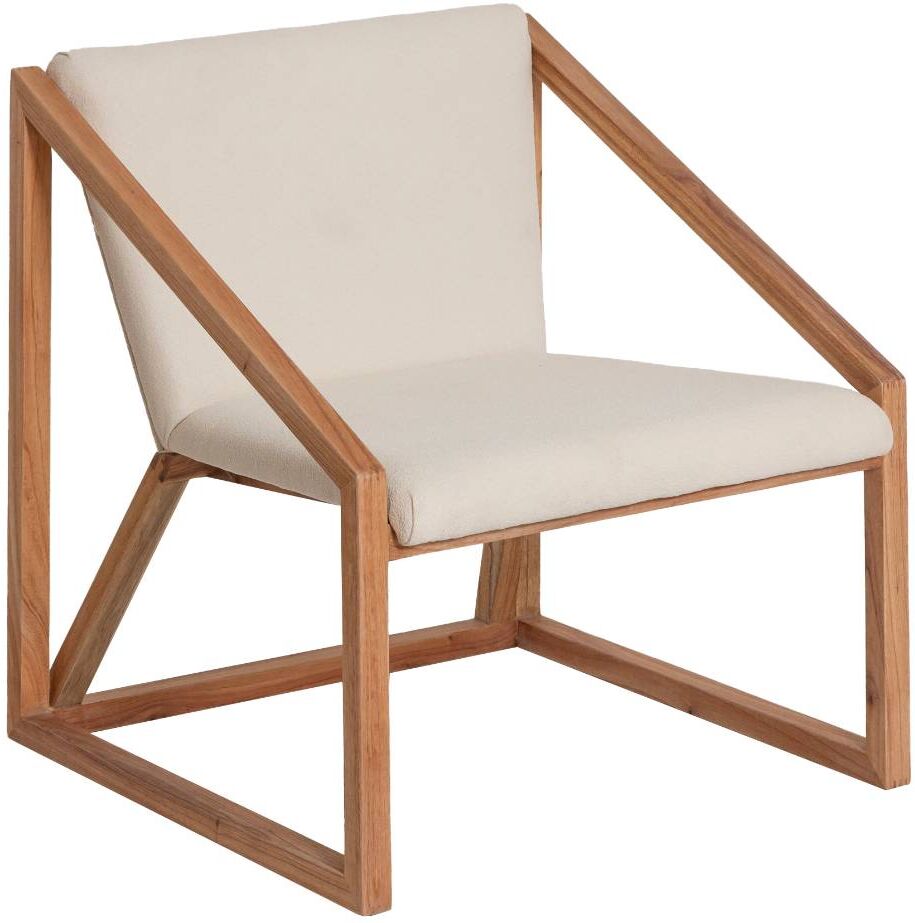 Made in Meubles Fauteuil en bois blanc 67 cm Blanc 72x73x67cm