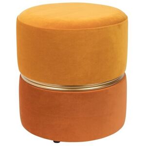 White label Pouf en tissu orange Orange 35x39x35cm