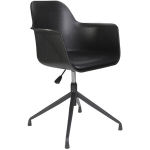 The Home Deco Factory Fauteuil pivotant noir Noir 60x78x58cm