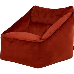 Icon Pouf fauteuil velours terracotta orange Orange 88x73x100cm