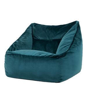 Icon Pouf fauteuil velours bleu canard Vert 88x73x100cm