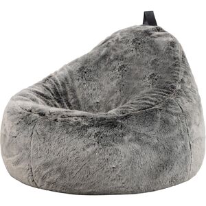 Icon Pouf fausse fourrure gris loup Gris 87x73x87cm