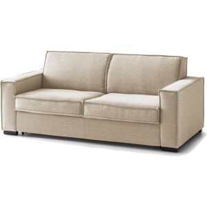 Talamo Italia Canapé fixe 2 places en tissu beige Beige 180x90x95cm