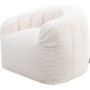 Icon Pouf fauteuil en molleton crème Beige 96x72x85cm