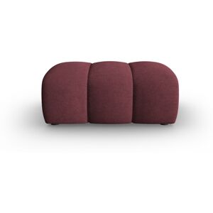 Micadoni Home Pouf 1 place en tissu chenille bordeaux Rouge 90x40x87cm