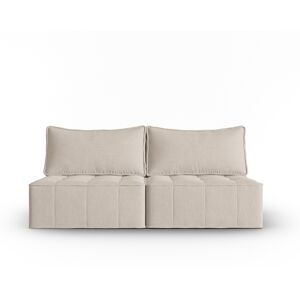 Micadoni Home Canapé modulable 3 places en tissu structurel beige Beige 160x78x90cm