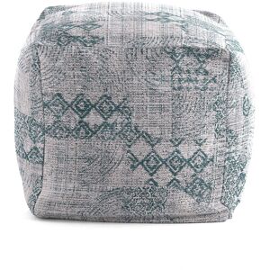 Rodier Pouf carre impression digitale design degrade 50x50x50 cm Bleu 50x50x50cm