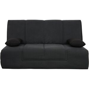 Relaxima Banquette CC LOS ANGELES 130 x 190, matelas Dunlopillo, coton pacifico Noir 188x102x95cm