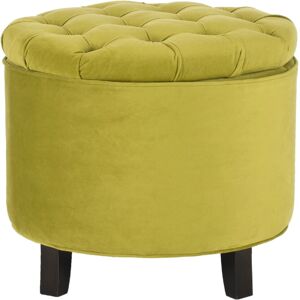 Safavieh Pouf en Bois de chene, Vert Vert 55x50x55cm