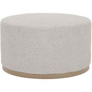 Potiron Paris Grand pouf rond ottoman en bouclette blanche Blanc 80x41x80cm - Publicité Potiron Paris Grand pouf rond ottoman en bouclette blanche Blanc 80x41x80cm - Publicité