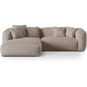 Micadoni Home Canapé d'angle gauche modulaire 2 places tissu structurel beige foncé Beige 283x75x176cm - Publicité Micadoni Home Canapé d'angle gauche modulaire 2 places tissu structurel beige foncé Beige 283x75x176cm - Publicité