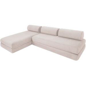 kimo. Canapé d'angle convertible 6 places en tissu imperméable gris Gris 285x71x190cm - Publicité kimo. Canapé d'angle convertible 6 places en tissu imperméable gris Gris 285x71x190cm - Publicité