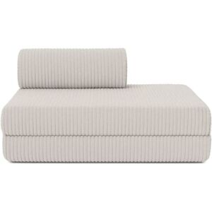 kimo. Canapé convertible et modulable 2 places en velours blanc Blanc 148x71x95cm - Publicité kimo. Canapé convertible et modulable 2 places en velours blanc Blanc 148x71x95cm - Publicité