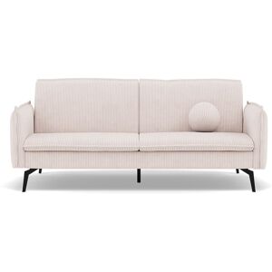 Best Mobilier Canapé clic-clac 2 places en velours côtelé beige Beige 205x83x94cm - Publicité Best Mobilier Canapé clic-clac 2 places en velours côtelé beige Beige 205x83x94cm - Publicité