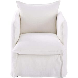 MAISONS DU MONDE x POLE POSITION Fauteuil en lin supérieur blanc Blanc 74x84x80cm - Publicité MAISONS DU MONDE x POLE POSITION Fauteuil en lin supérieur blanc Blanc 74x84x80cm - Publicité