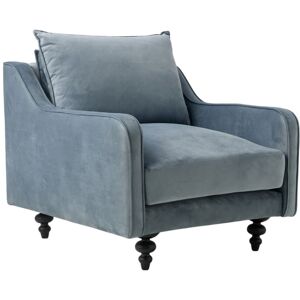 CAMIF Fauteuil tissu velours H90 bleu gris Bleu 85x90x99cm - Publicité CAMIF Fauteuil tissu velours H90 bleu gris Bleu 85x90x99cm - Publicité
