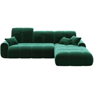 Mesonica Canapé d'angle droit convertible vert foncé 4 places Vert 198x105x290cm - Publicité Mesonica Canapé d'angle droit convertible vert foncé 4 places Vert 198x105x290cm - Publicité