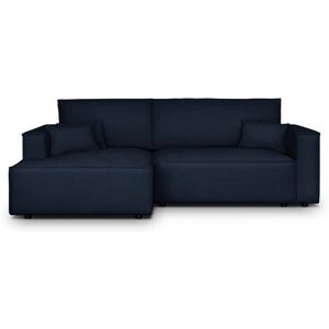 Homifab Canapé d'angle gauche convertible 3 places - tissu chenille bleu foncé Bleu 234x82x145cm - Publicité Homifab Canapé d'angle gauche convertible 3 places - tissu chenille bleu foncé Bleu 234x82x145cm - Publicité