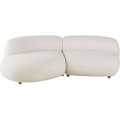 Maisons du Monde Canapé 3/4 places bouclettes beiges Beige 246x71x174cm - Publicité Maisons du Monde Canapé 3/4 places bouclettes beiges Beige 246x71x174cm - Publicité
