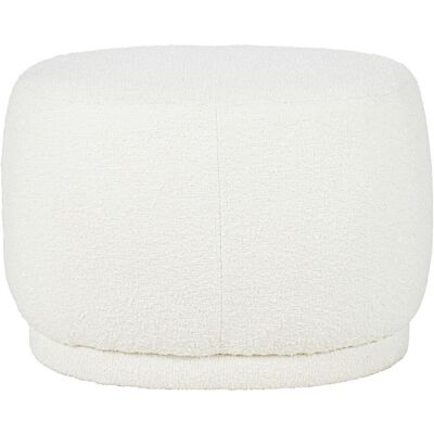 Maisons du Monde Pouf ovale en tissu effet laine bouclée Blanc 64x45x44cm - Publicité Maisons du Monde Pouf ovale en tissu effet laine bouclée Blanc 64x45x44cm - Publicité