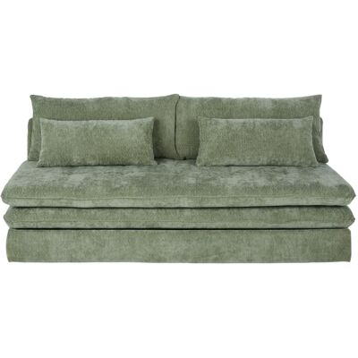 Maisons du Monde Canapé convertible 2/3 places vert kaki Gris 190x62x90cm - Publicité Maisons du Monde Canapé convertible 2/3 places vert kaki Gris 190x62x90cm - Publicité