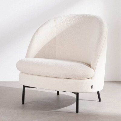 Maisons du Monde Fauteuil en tissu texturé ivoire Beige 85x87x80cm - Publicité Maisons du Monde Fauteuil en tissu texturé ivoire Beige 85x87x80cm - Publicité