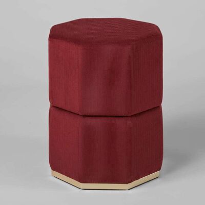 Maisons du Monde Pouf en tissu polyester bordeaux Rouge 38x51x38cm - Publicité Maisons du Monde Pouf en tissu polyester bordeaux Rouge 38x51x38cm - Publicité