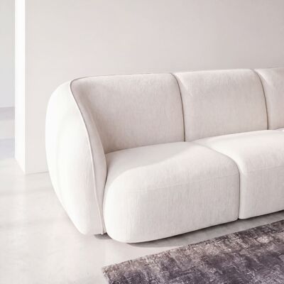 Maisons du Monde Accoudoir gauche pour canapé modulable en tissu polyester effet lin beige - 92 cm Beige 92x77x96cm - Publicité Maisons du Monde Accoudoir gauche pour canapé modulable en tissu polyester effet lin beige - 92 cm Beige 92x77x96cm - Publicité