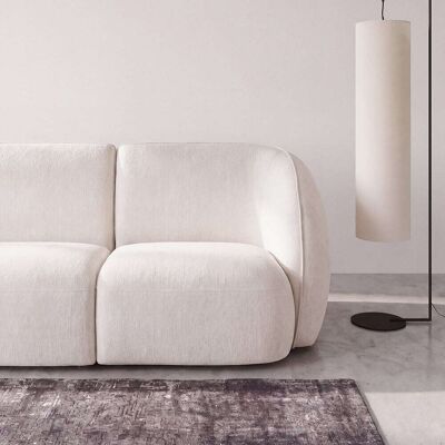 Maisons du Monde Accoudoir droit pour canapé modulable en tissu polyester effet lin beige - 92 cm Beige 92x77x96cm - Publicité Maisons du Monde Accoudoir droit pour canapé modulable en tissu polyester effet lin beige - 92 cm Beige 92x77x96cm - Publicité