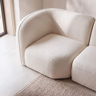Maisons du Monde Angle pour canapé modulable en tissu polyester effet lin beige - 158 cm Beige 160x79x102cm - Publicité Maisons du Monde Angle pour canapé modulable en tissu polyester effet lin beige - 158 cm Beige 160x79x102cm - Publicité