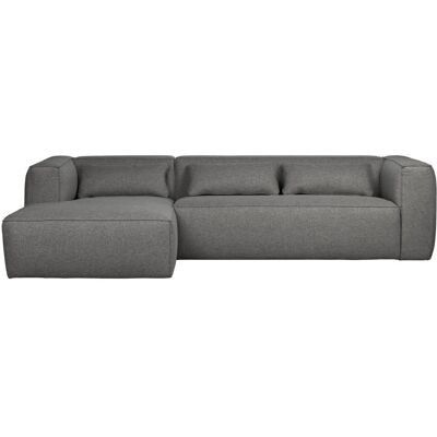 WOOOD Canapé d'angle gauche 4 places en tissu style monobloc - Gris Gris 305x73x96cm - Publicité WOOOD Canapé d'angle gauche 4 places en tissu style monobloc - Gris Gris 305x73x96cm - Publicité