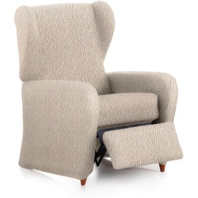 Eysa Housse de fauteuil relax extensible écru 60 - 85 cm Beige 85x120x60cm - Publicité Eysa Housse de fauteuil relax extensible écru 60 - 85 cm Beige 85x120x60cm - Publicité