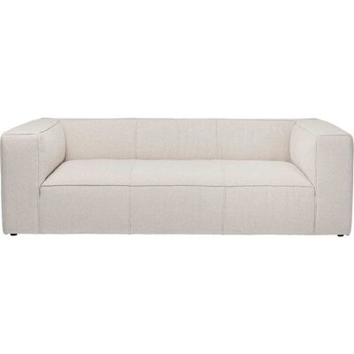 Kare Design Canapé 3 places en tissu crème Beige 220x67x110cm - Publicité Kare Design Canapé 3 places en tissu crème Beige 220x67x110cm - Publicité