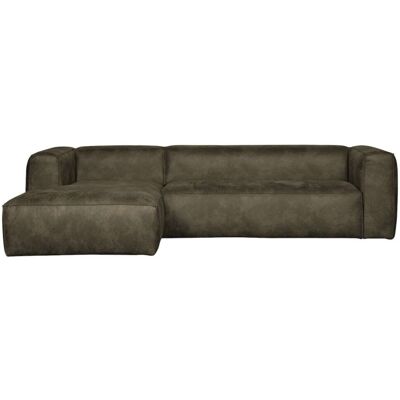 WOOOD Canapé d'angle gauche 5 places en cuir recyclé kaki Vert 305x73x175cm - Publicité WOOOD Canapé d'angle gauche 5 places en cuir recyclé kaki Vert 305x73x175cm - Publicité