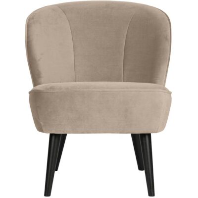 WOOOD Fauteuil en velours beige élégant Beige 70x71x59cm - Publicité WOOOD Fauteuil en velours beige élégant Beige 70x71x59cm - Publicité