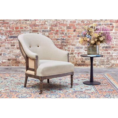 PIB Fauteuil rond en lin et coton - Armchair - Publicité PIB Fauteuil rond en lin et coton - Armchair - Publicité