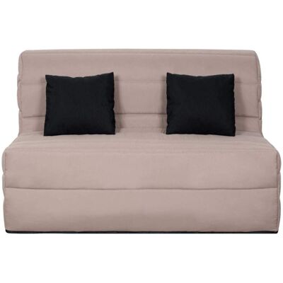 Relaxima Banquette bz convertible 2 places tissu taupe Taupe 190x44x140cm - Publicité Relaxima Banquette bz convertible 2 places tissu taupe Taupe 190x44x140cm - Publicité