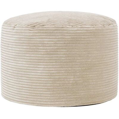 Icon Pouf repose-pieds rond velours côtelé beige galet Beige 55x35x55cm - Publicité Icon Pouf repose-pieds rond velours côtelé beige galet Beige 55x35x55cm - Publicité