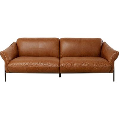 Kare Design Canapé 3 places en cuir Marron 226x76x89cm - Publicité Kare Design Canapé 3 places en cuir Marron 226x76x89cm - Publicité