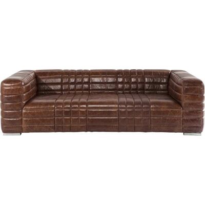 Kare Design Canapé 3 places en cuir Marron 234x67x112cm - Publicité Kare Design Canapé 3 places en cuir Marron 234x67x112cm - Publicité