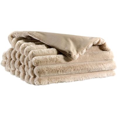 Vivaraise Jeté de lit en polyester lin 240 x 260 cm Beige 260x240x240cm - Publicité Vivaraise Jeté de lit en polyester lin 240 x 260 cm Beige 260x240x240cm - Publicité