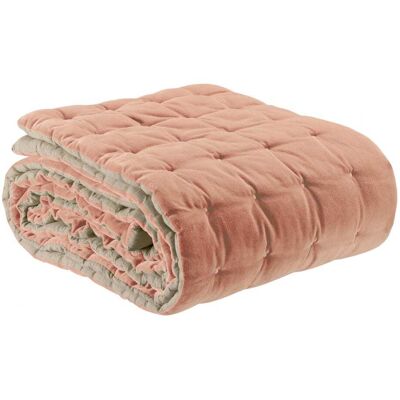 Vivaraise Jeté uni finition capiton en coton epice 240 x 260 cm Rose 260x240x240cm - Publicité Vivaraise Jeté uni finition capiton en coton epice 240 x 260 cm Rose 260x240x240cm - Publicité