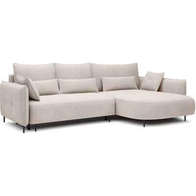 Selsey - Oblivio - Velours crème - Droit - Sofa bed - Publicité Selsey - Oblivio - Velours crème - Droit - Sofa bed - Publicité