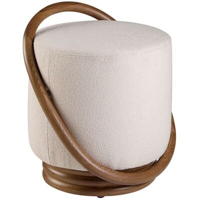 Pouf en Tissu Blanc ANGEL CERDA 52 x 47 x 54 - Meuble - Publicité Pouf en Tissu Blanc ANGEL CERDA 52 x 47 x 54 - Meuble - Publicité