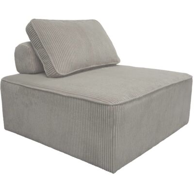 sweeek Chauffeuse canapé modulable velours côtelé gris Gris 90x40x90cm - Publicité sweeek Chauffeuse canapé modulable velours côtelé gris Gris 90x40x90cm - Publicité