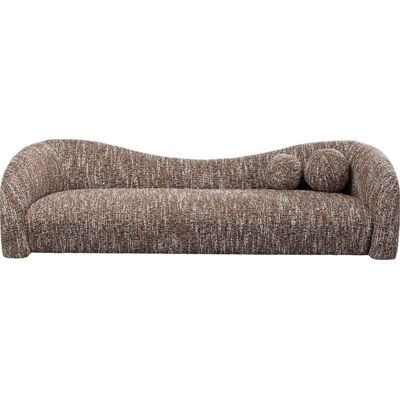 Kare Design Canapé 3 places en polyester marron et blanc Marron 261x71x94cm - Publicité Kare Design Canapé 3 places en polyester marron et blanc Marron 261x71x94cm - Publicité