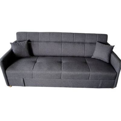 Concept Usine Canapé convertible avec coffre en tissu gris foncé 3 places Gris 198x85x85cm - Publicité Concept Usine Canapé convertible avec coffre en tissu gris foncé 3 places Gris 198x85x85cm - Publicité