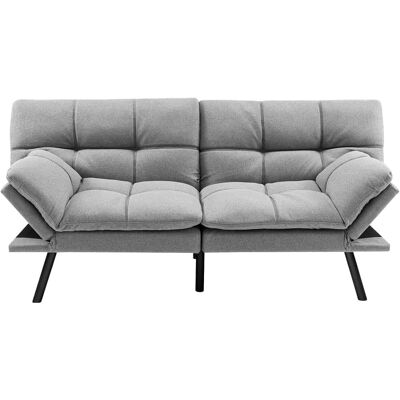 Giantex Canapé lit futon gris à mémoire de forme 182 x 87 x 82 cm Gris 182x82x87cm - Publicité Giantex Canapé lit futon gris à mémoire de forme 182 x 87 x 82 cm Gris 182x82x87cm - Publicité