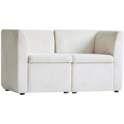 Nordlys Canapé modulable 2 places en velours côtelé beige Beige 60x68x120cm - Publicité Nordlys Canapé modulable 2 places en velours côtelé beige Beige 60x68x120cm - Publicité