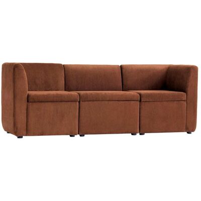 Nordlys Canapé modulable 3 places en velours côtelé terracotta Rouge 60x68x180cm - Publicité Nordlys Canapé modulable 3 places en velours côtelé terracotta Rouge 60x68x180cm - Publicité